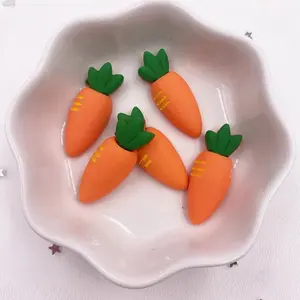 10PCS Resin Colorful Mini Carrot Figurine Flat back Cabochon Stone Scrapbook DIY Hair Bow Hairpin Crafts Home Decor Accessories