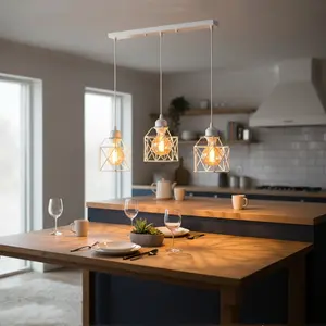 Nordic Restaurant Bedroom Pendant Light, Dimmable Warm White, Modern Simple Industrial Style, Vintage Creative Personality Bar Hall Bedside Small Lamp