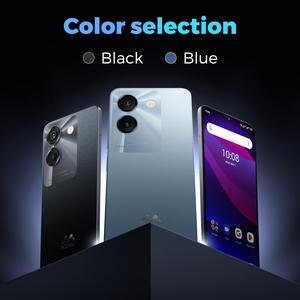 【C67】MIRO Unlocked Smartphone - 6.75" HD+ 90Hz Display, MediaTek Helio G36 8-Core, 4900mAh Battery, 8GB RAM, 64GB Storage, Dual Rear Cameras, Black/Blue Memory Device