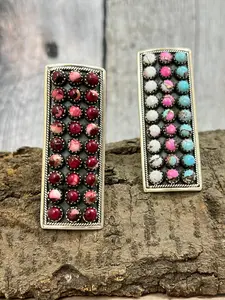 Handmade Sterling Silver Cotton Candy, Dahlia Rose Adjustable Rings with Signed Nizhoni