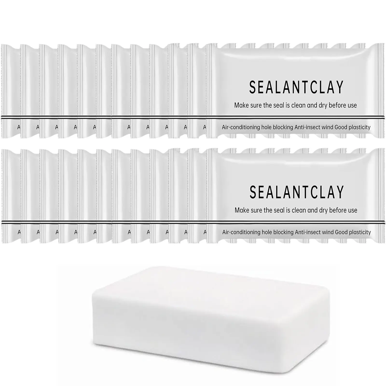10/20PCS Eco-Friendly Sticky Sealant Clay, Quick Curing & Strong Adhesion, Waterproof Oil-Resistant Pest Control Sealant for Air Conditioner Holes Wall Cracks Pipes