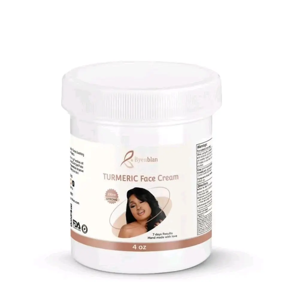 Byenblan Turmeric Face Cream 4 Oz Handmade with Love for 7 Day Results Natural Product