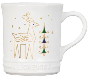 Noel Collection: 14 oz. Reindeer Mug - White w/Applique