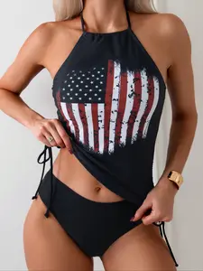 New Solid Color Swimsuit Beach Bikini Two-Piece Swimwear for Women, Stylish and Comfortable Summer Wear, Bathing Suit Beachwear Fit