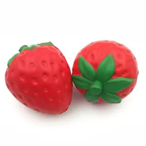 Slow Rising Strawberry Squeezy Squishies, Super Soft TPR Material Stress Relief Toy, Realistic Design, Fun Stocking Stuffers, Kids’ Children’s Day Gift