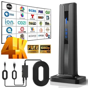 TV Antenna for Indoor/Outdoor Smart HDTV Antenna for Local Channels，Amplified Signal Booster Support Smart TV and All Older TV's,Support 4K 1080p Smart TV Antenna