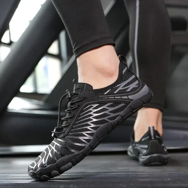Unisex Barefoot Shoes for Men & Women, Wide Toe Box Non-Slip Water Sports Footwear, Grounded Walking Hiking Trail Running Sneakers, Comfort Lightweight Minimalist Barefoot Trainers