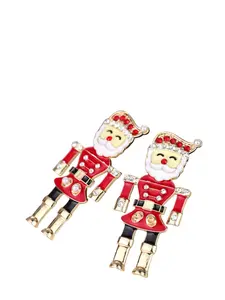 Creative Christmas Soldier Nutcracker Earrings, Versatile Trendy Unique Ear Rings, Fashionable Small Batch Jewelry Accessories