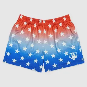 Colorful Graphic Mesh Shorts for Men, Summer Streetwear Basketball Shorts, Lightweight Breathable Athletic Shorts