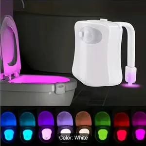 Motion Sensor LED Toilet Bowl Light - 8 Color Changing Bathroom Night Light