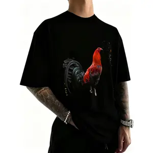 Cotton Soy Gallero Gamefowl Rooster Cockfighting Enthusiast Round Neck Short Sleeve T-Shirt Women's Men Graphic Tee