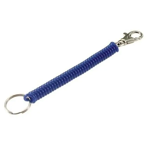 212 MAIN 4 in. Coiled Plastic Lanyard Keychain with Trigger Snap for Outdoor Fishing Gear, Assorted Colors, Fishing Coil, Unisex, Compact