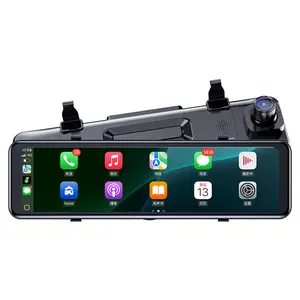 11" 4K Ultra HD Carplay Streaming Media Rearview Mirror Dash Cam Front & Rear Recording