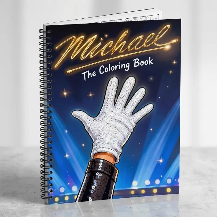 Michael Inspired Coloring Book for Fans, Creative Portrait Activity Book with Iconic Dance Moments, Spiral-Bound Gift for Teens and Adults