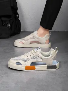 Men's Fashionable Breathable Lightweight Sneaker Sandals, Casual Comfortable Sports Sandals, Trendy All-match Slide Sandals for Summer Beach Vacation