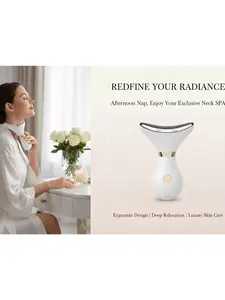 Premium Neck Lifting & Tightening Device, Advanced EMS Microcurrent & Heat Therapy for Anti-Aging, Firms & Smooths Neck Skin, Reduces Fine Lines, Ergonomic Design, USB Rechargeable Skincare Tool