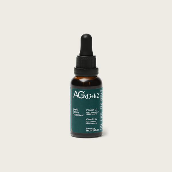 AG1 Vitamin D3 K2 Drops, 1000IU of Vitamin D3 and 100mcg of K2 per Serving, Supports Bone Density and Calcium Absorption (Athletic Greens)