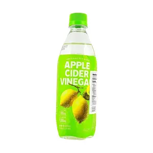 CLOOP Korean Zero Calorie Lemon Apple Cider Vinegar Sparkling Drink 500ml - Natural Fermented Beverage, 0 Sugar 0 Fat, Refreshing & Digestive Aid