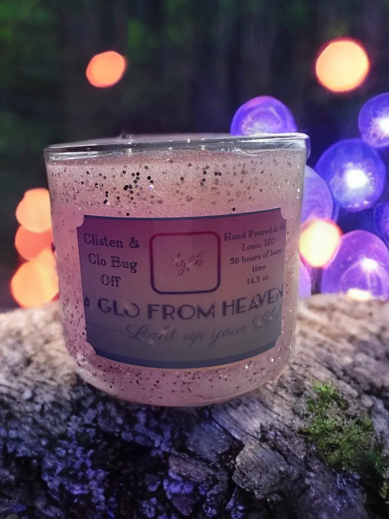 Handmade home decor Glisten and Glo Bug Off Citronella Candle-household candle with deodorant feature, 45 hour burn time
