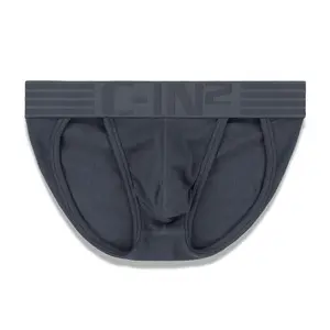C-IN2 Hard//Core Dash Brief Norman Navy for Men | Cotton-Blend Fabric with Vintage Look and Built-In Flex | Sculpted Pouch for Lift & Support