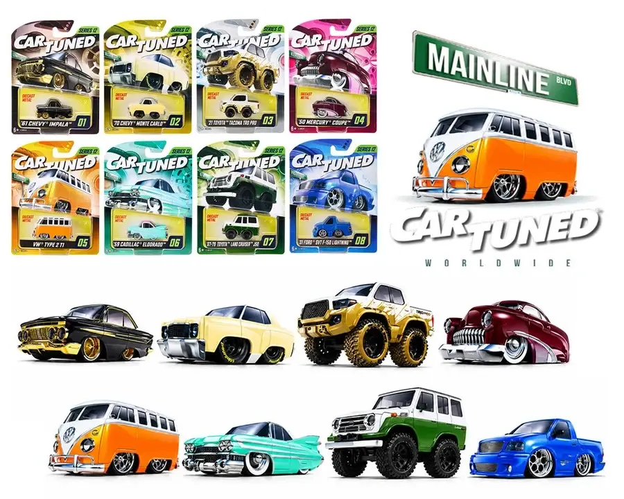 CarTuned 1:64 Series 12 Mainline Assortment of 8 Cars Set, 592631-XX11 Seal Box