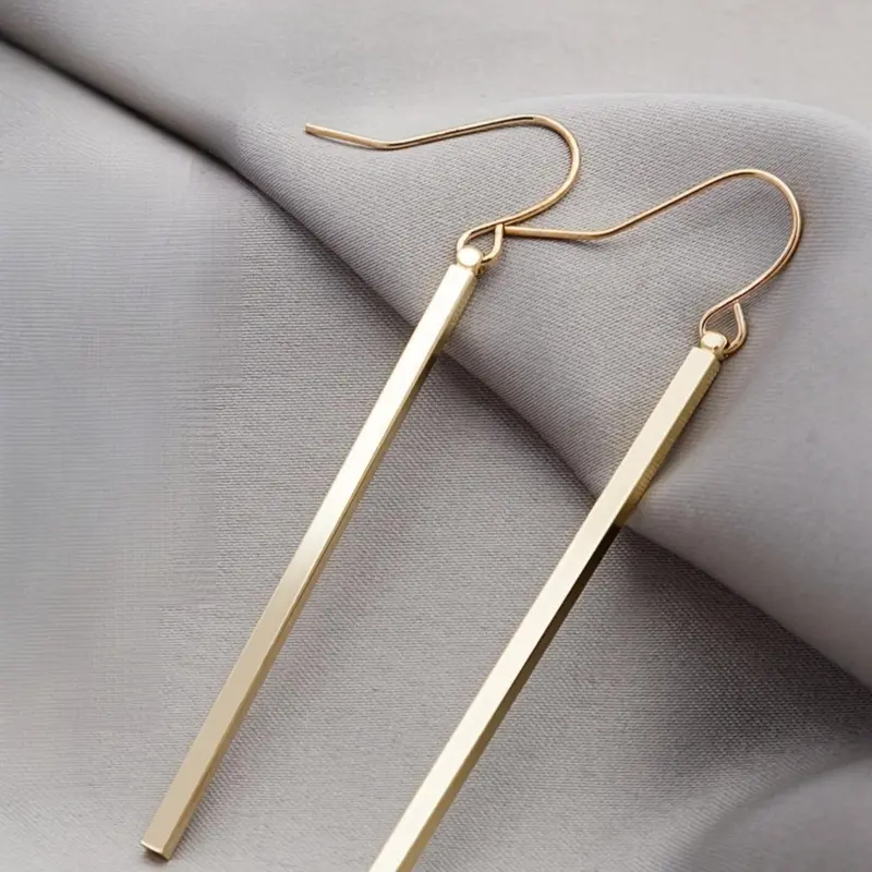 Geometric Design  Dangle Earrings, Elegant Long Barrel Shaped Drop Earrings for Women, Statement Earrings, Dangling Earrings, Fashion Jewelry for Clothing Decor, Trendy Exquisite Jewelry for Gift