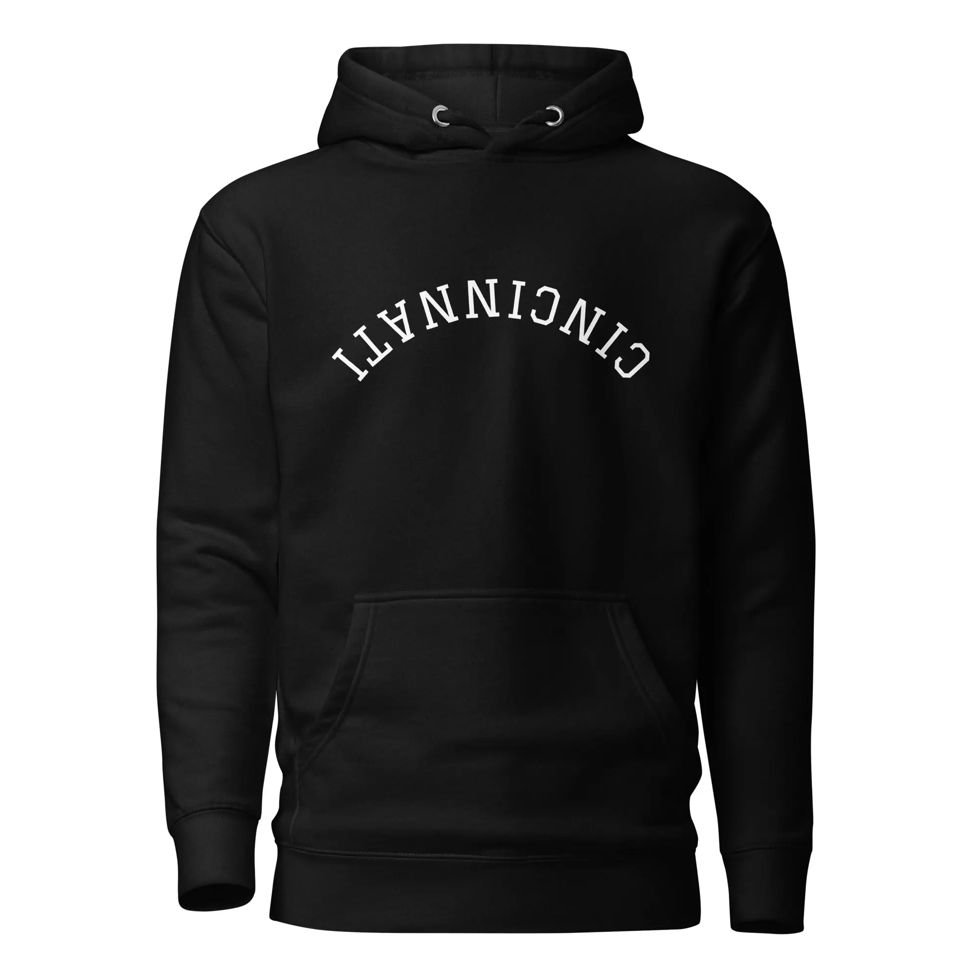 Upside Down Curved Cincinnati Hoodie