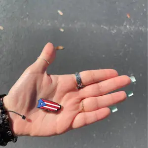 Puerto Rico flag croc charm