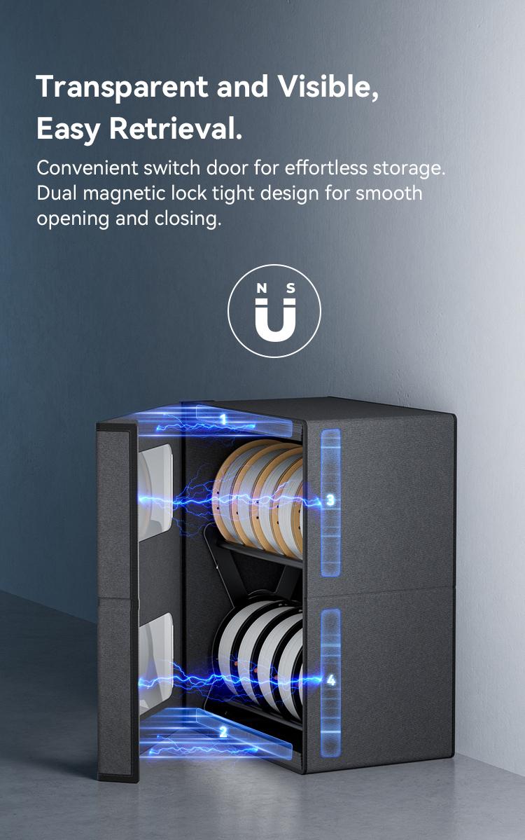 Creality Durable 3D Filament Storage Box with Lid, 10KG Capacity 3D Filament Dryer with Magnetic Closure, Waterproof
