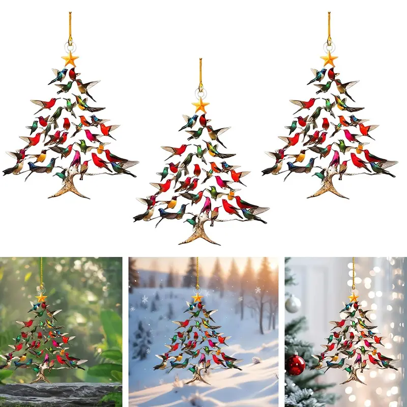 Colorful Hummingbird Christmas Ornament - Perfect Holiday Decor for Bird Valentine's Day