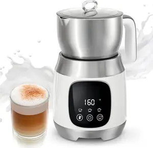 Milk Frother, Variable Temp and Froth Thickness DualFro 600 Milk Frother Steamer, 21OZ  Touch Control Milk Warmer, Dishwasher Safe, Memory Function for Latte&Hot  (White)