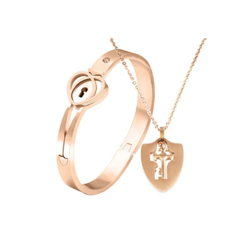 Rose Gold Shield Knight Two Hearts