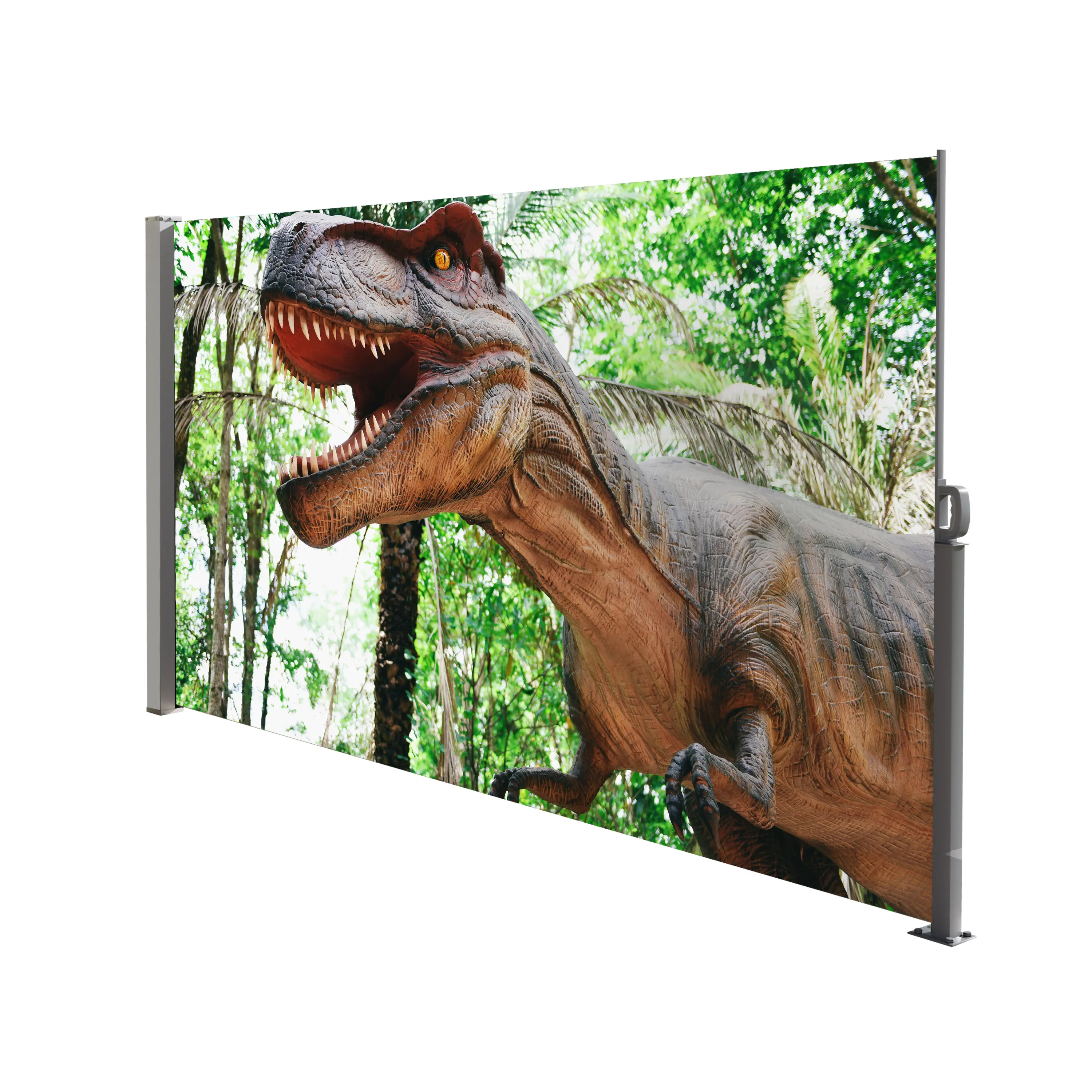 XUAN 71"x138" Retractable Side Awning Screen, Semi-transparent with UV printing,UPF50+, Ideal for blocking dust,sunshine and wind, Creating private space for garden,balcony and swimming pool