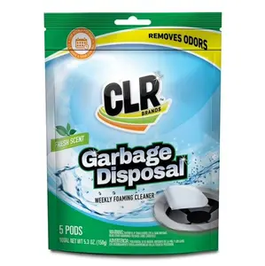 CLR Fresh and Clean Garbage Disposal Cleaner Foaming Pods, 5 Ct, Fresh Scent