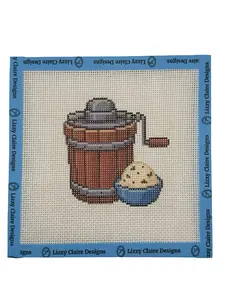 Old Fashioned Ice Cream Maker - 13 mesh - Needlepoint Canvas