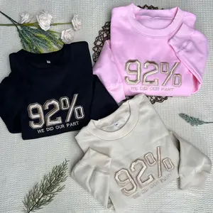 Embroidered 92 Percent Black Women Hoodie - 92% We Did Our Part Crewneck Sweatshirt Hooded, Support Fight For Black Women