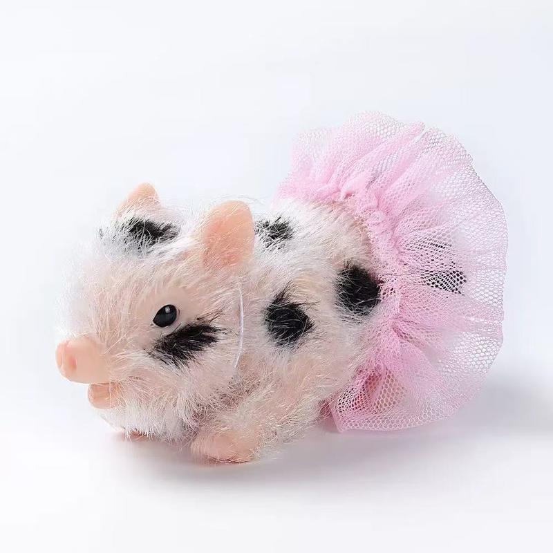 Mayfair Reborn Doll Full Body Silicone Cute Pig Soft Lifelike Mini Silicone Pig with Adorable Outfits