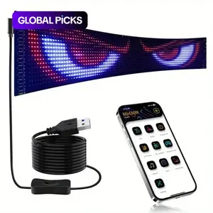 Customizable USB LED Sign, Flexible LED Display with Remote & App Control, DIY Text Animation for Trucks, Cars, Bars, Hotels and Stores, Car Accessory LED Lights #GLOBAL PICKS