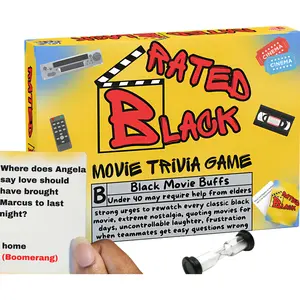 Rated Black Card Game for Adults - Black Game Night Trivia for the Culture - African American Films - From Hood Movies to Urban Classics - Great Gift for People who love African American Games