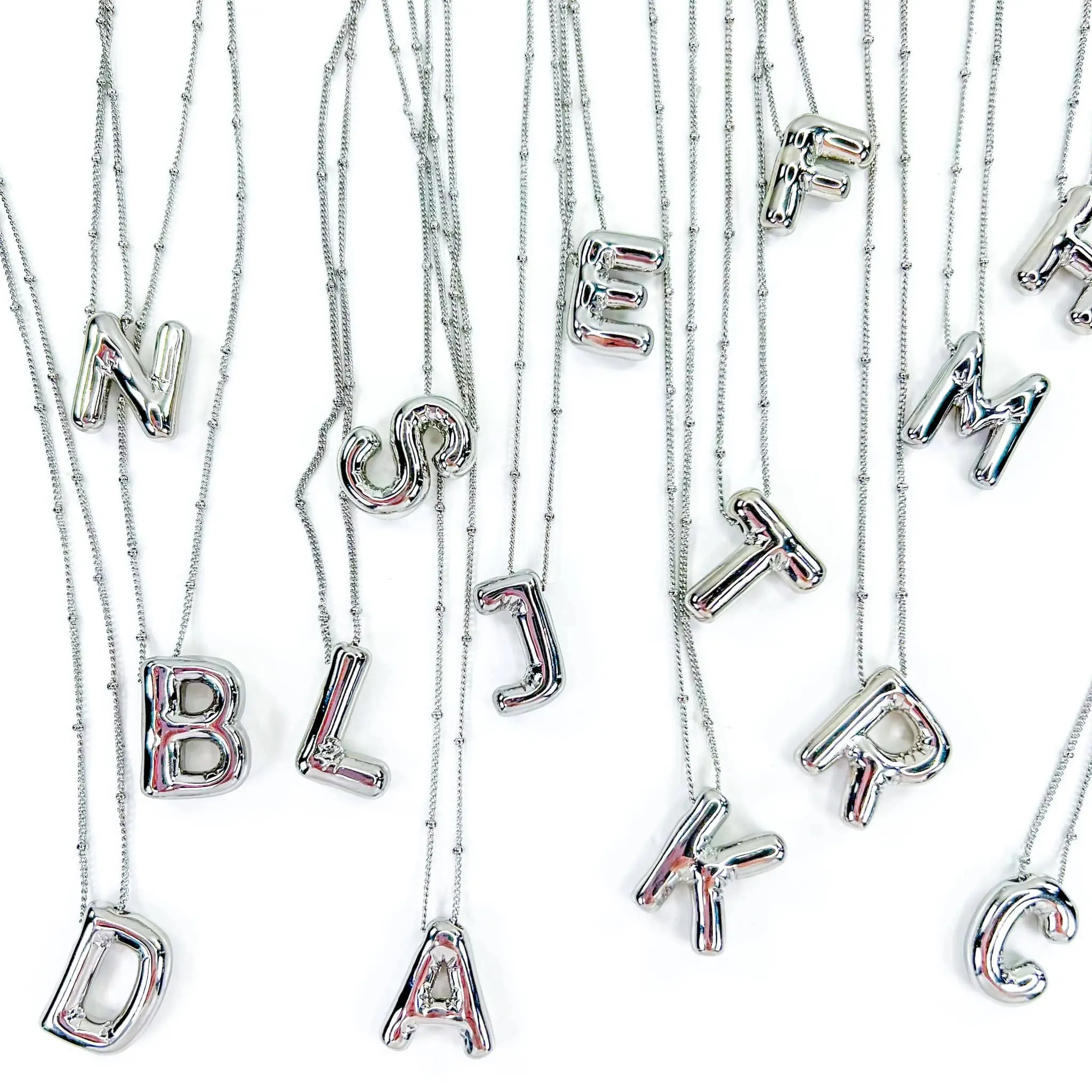Initial Balloon Bubble Necklace