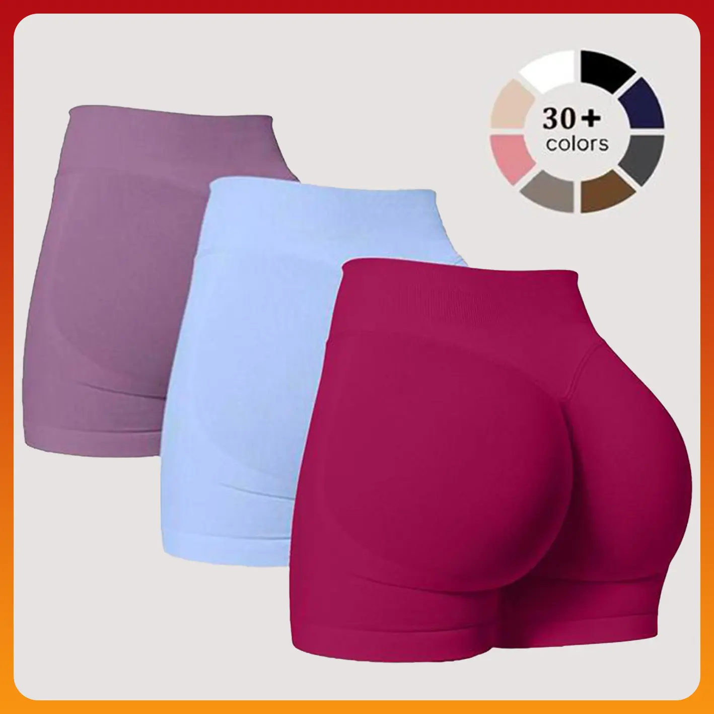 [SIZE UP 1] DENFY Impact Shorts Fitness Gymwear Hip-Lifting Seamless Yoga Shorts Compression Impact Shorts Sportswear  Hidden Scrunch Butt lifting Shorts