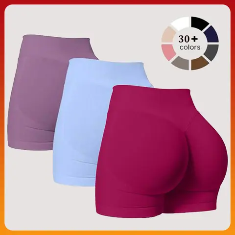 [SIZE UP 1] DENFY Impact Shorts Fitness Gymwear Hip-Lifting Seamless Yoga Shorts Compression Impact Shorts Sportswear  Hidden Scrunch Butt lifting Shorts