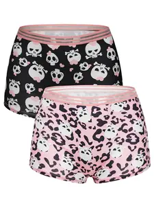 Morvia Women's Halloween All-Over Printed Underwear Set, Casual Breathable Fitted Design, Durable & Stylish Daily Wear Apparel