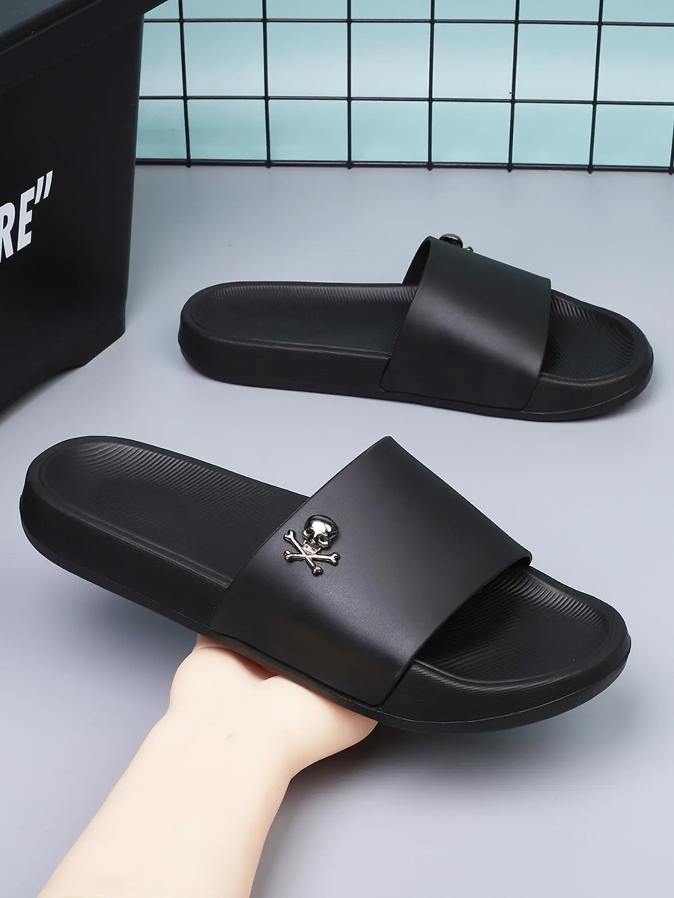 Men's Simple Plain EVA Slides, Casual Comfortable Home Slippers, Soft Non-slip Slippers for Indoor Outdoor Wear