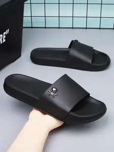 Men's Simple Plain EVA Slides, Casual Comfortable Home Slippers, Soft Non-slip Slippers for Indoor Outdoor Wear