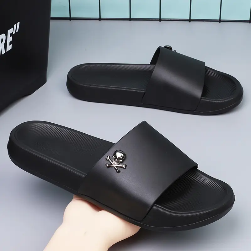 Men's Simple Plain EVA Slides, Casual Comfortable Home Slippers, Soft Non-slip Slippers for Indoor Outdoor Wear, House Slippers