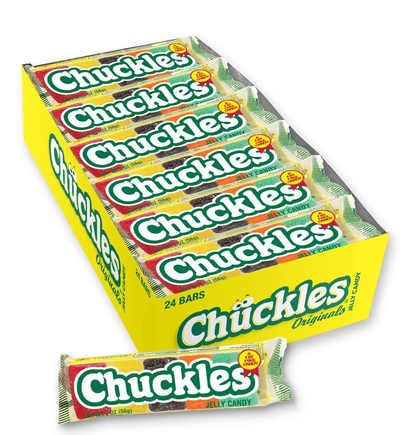 Chuckles Original Jelly Candy 24 Count  Classic Fruit Jelly Bars | Assorted Flavors Bulk Candy Pack for Parties, Gifts & Sweet Treats