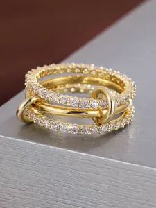 Women's Fashion Polka Dot Ring Design, Elegant Glittering Ring, Artificial Zirconia Inlay, Sexy Style, All Season Jewelry Accessory, Solitaire Stackable Rings, Stackable Finger Rings, Beautiful Rings