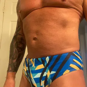 Men Swim Trunks, Men's Geometric Print Drawstring Swim Shorts, Summer Clothes, Colorful Swim Briefs for Men, Casual Beach Swimwear for Men, Men's Swimsuit Bottoms