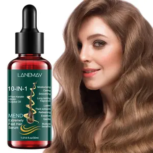 30ml 10-in-1 Super Quick Hair Serum - Plant Keratin & Biotin - Smooths Frizz & Adds Shine for 72H - Repairs, Strengthens & No Residue